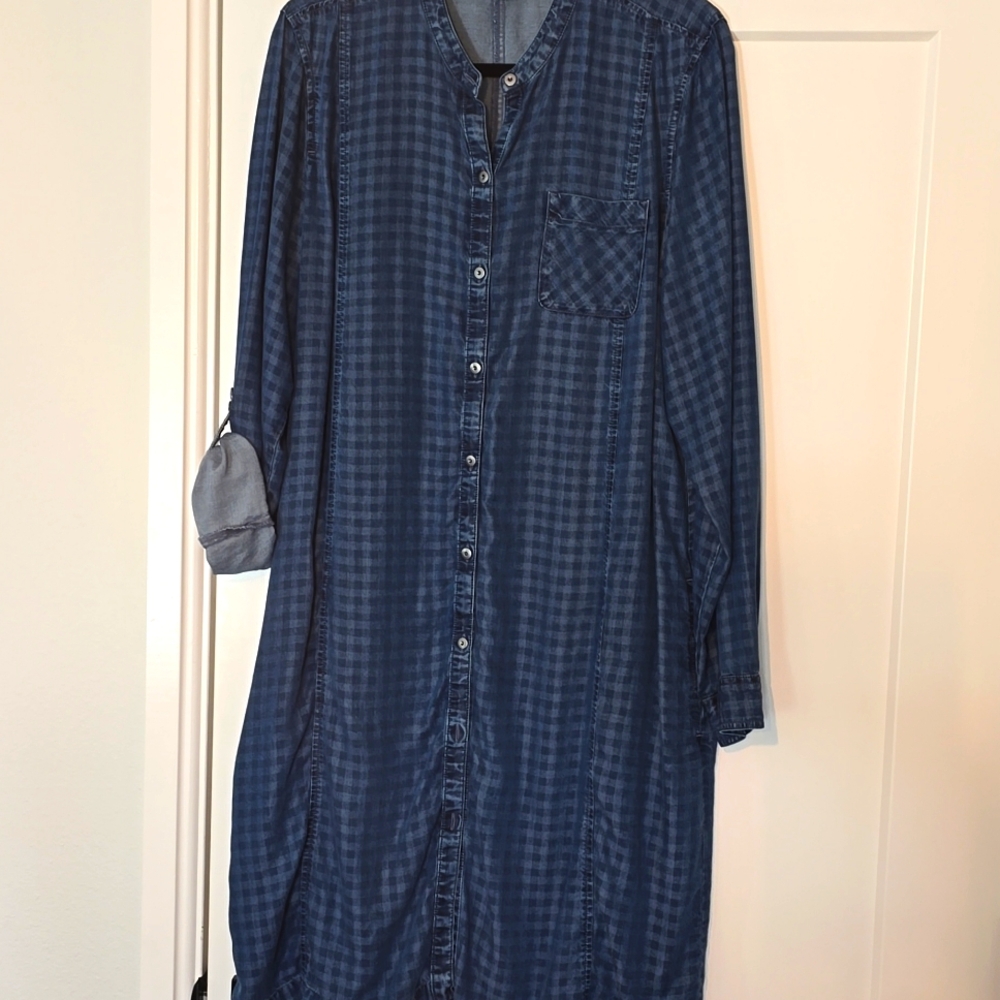 J. Jill checker denim dress